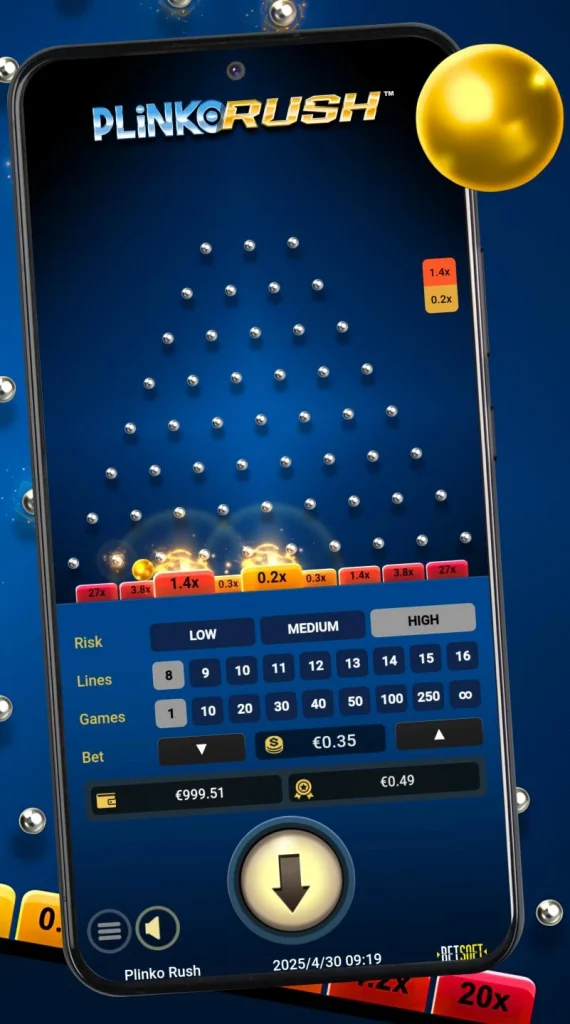 Plinko Rush von Betsoft
