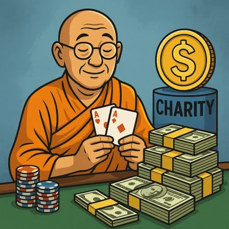 Buddhistischer Pokerspieler gewinnt 670.000 $ – und spendet alles