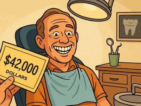 Lottery winner invests $42,000 in perfect smile – nine hours at the dentist