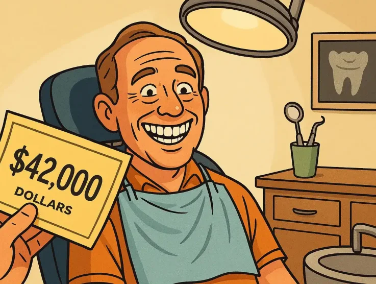 Lottery winner invests $42,000 in perfect smile – nine hours at the dentist