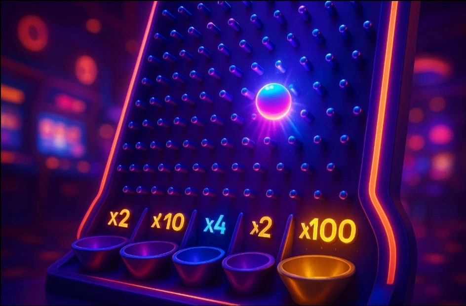 Plinko game with autoplay function activated