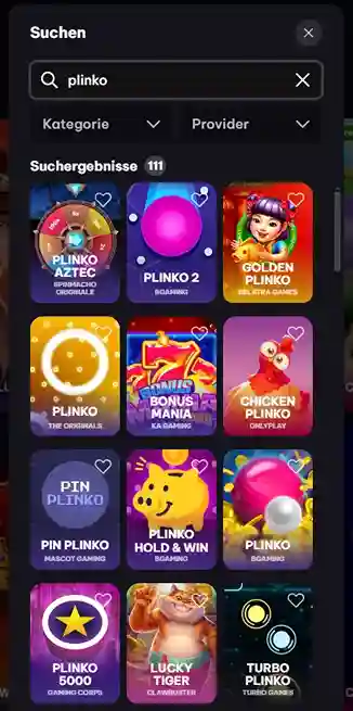 Liste der Spielautomaten im Spin Macho Online Casino mit Bonus- und Spielinformationen